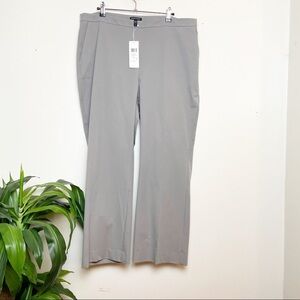 Eileen Fisher Organic Cotton Stretch Twill zinc Gray Cropped Pants 16